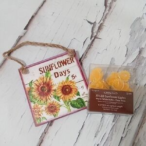 Holiday Home Sunflower LED Lights & Sunflower Sign